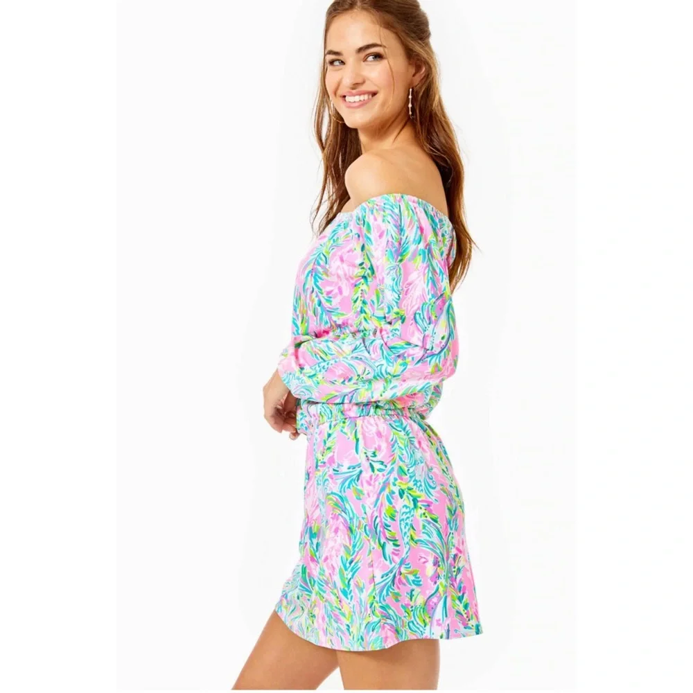 Lilly Pulitzer | NWOT ✨ "Unicorn of the Sea" Lana Skort Romper 🐚 - Picture 5 of 7